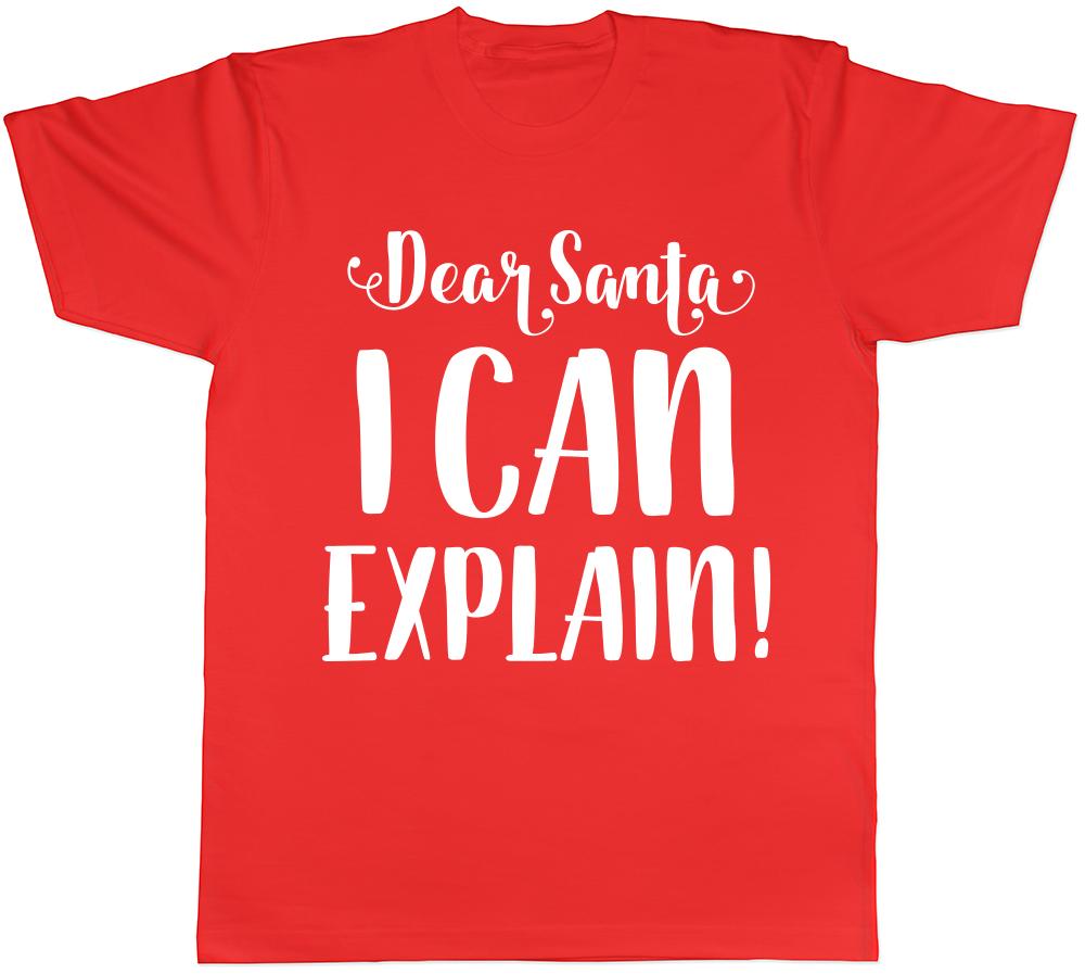 Dear Santa I Can Explain Funny Christmas Unisexs Unisexs Ladies TShirt Tee S