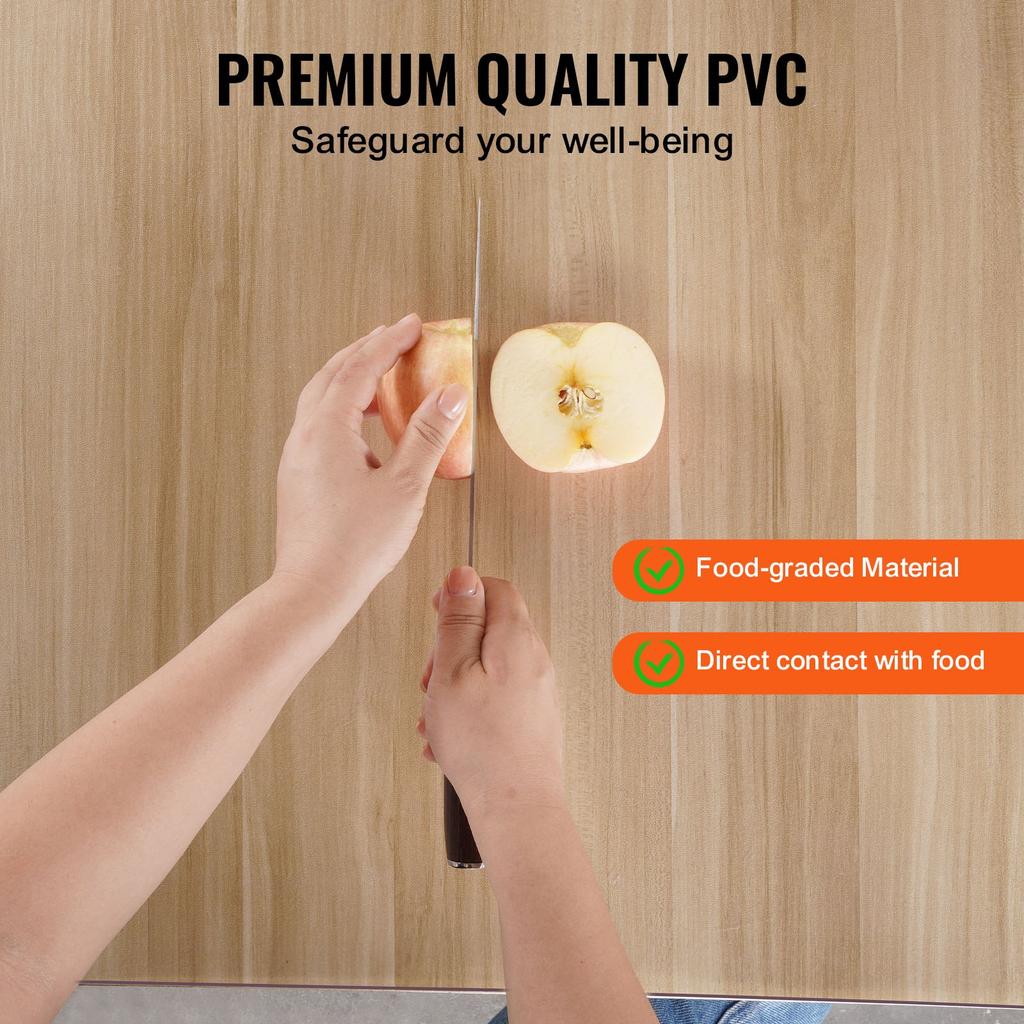 VEVOR Plastic Table Cover, 36 x 60 Inch 1.5 mm Thick Frosted Table Protector, Rectangle PVC Desk Mat