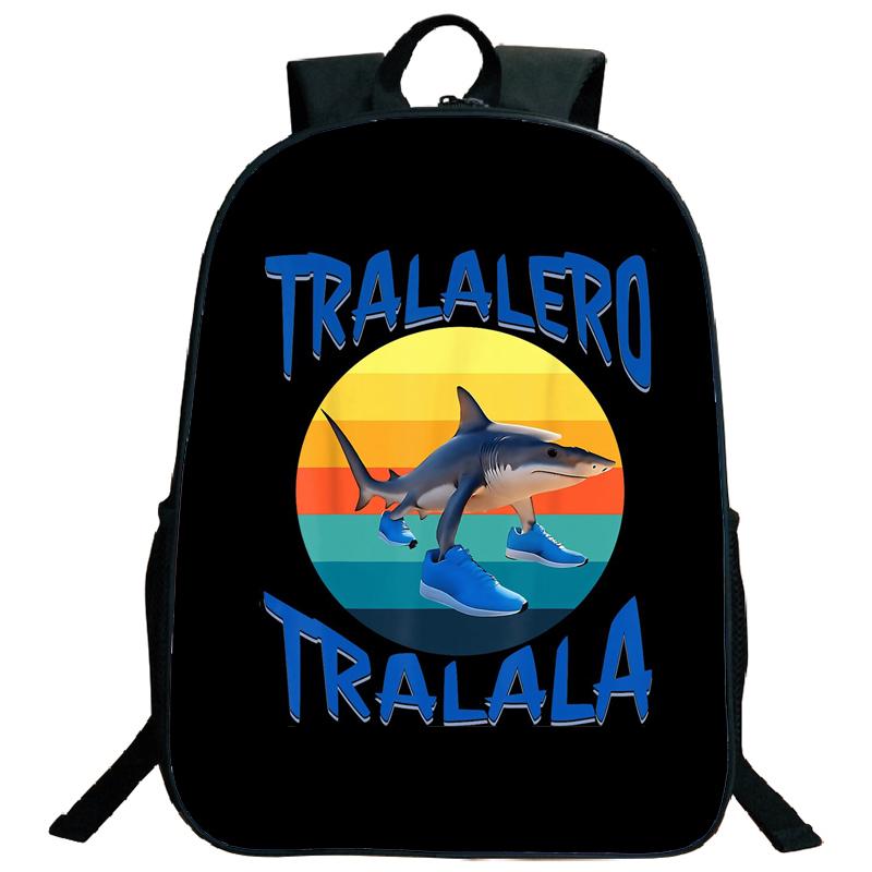 Tung Tung Tung Sahur Rucksack Italienischer Brainrot Cartoon Kinder Jungen Mädchen Studenten Schulrucksack Tralalero Tralala Teenager Umhängetasche