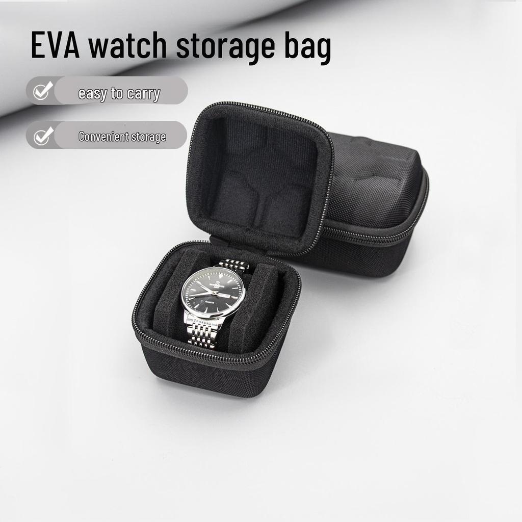 Smart Mechanical Watch EVA Hard Shell Storage Bag with Card Slot and Anti-Fall Protection