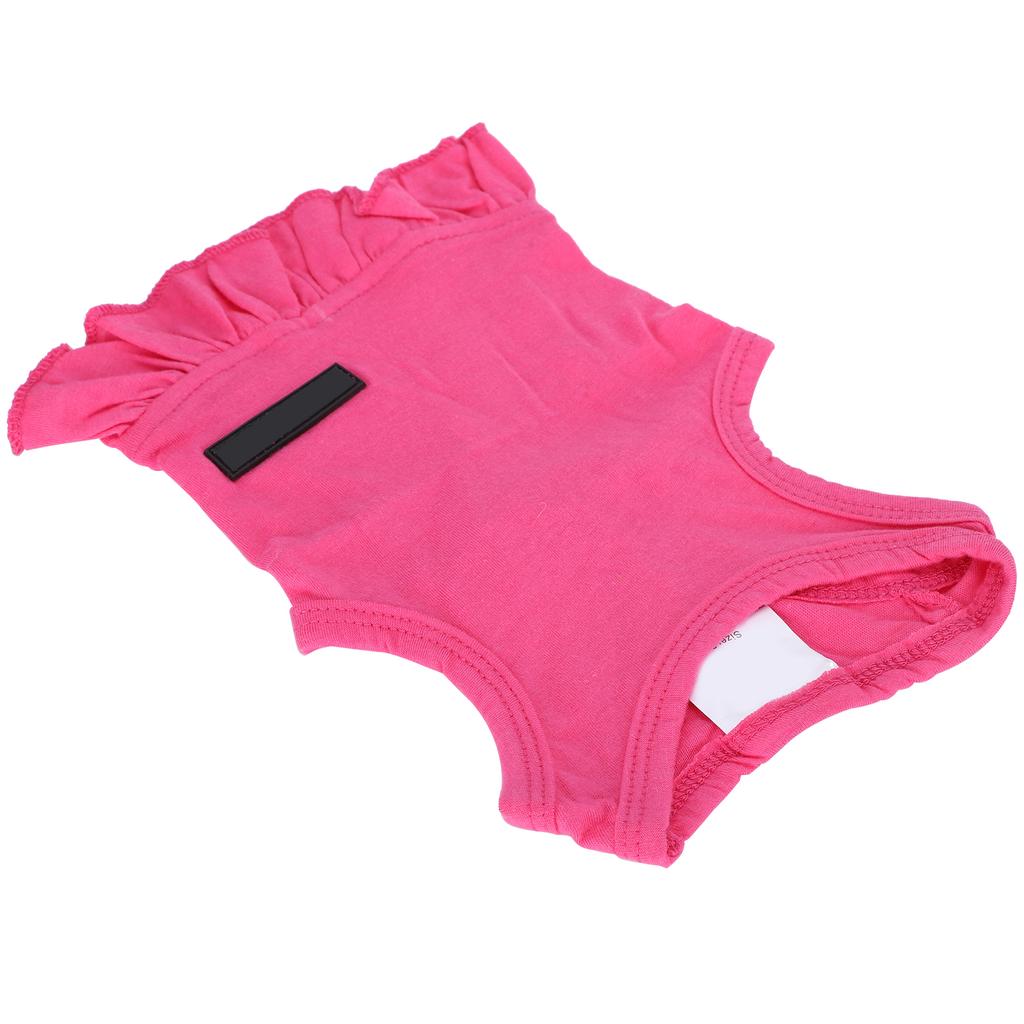 Haustier Sommerkleidung Hund Niedliches Baumwoll Ärmelloses T-Shirt Haustier Rock Hemd Kleider Rosa S