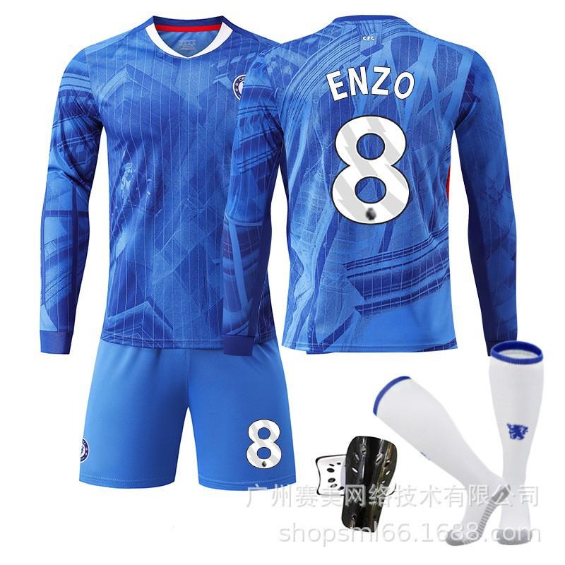 2526 Chelsea Home Long-sleeved Football Uniform Set Children's No. 10 Palmer Jersey 8 Enzo 24
