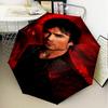 Damon Salvatore Romance Umbrella Folding umbrella, automatic umbrella 8-Frame for Travel, camping Use Gift for Halloween Christmas