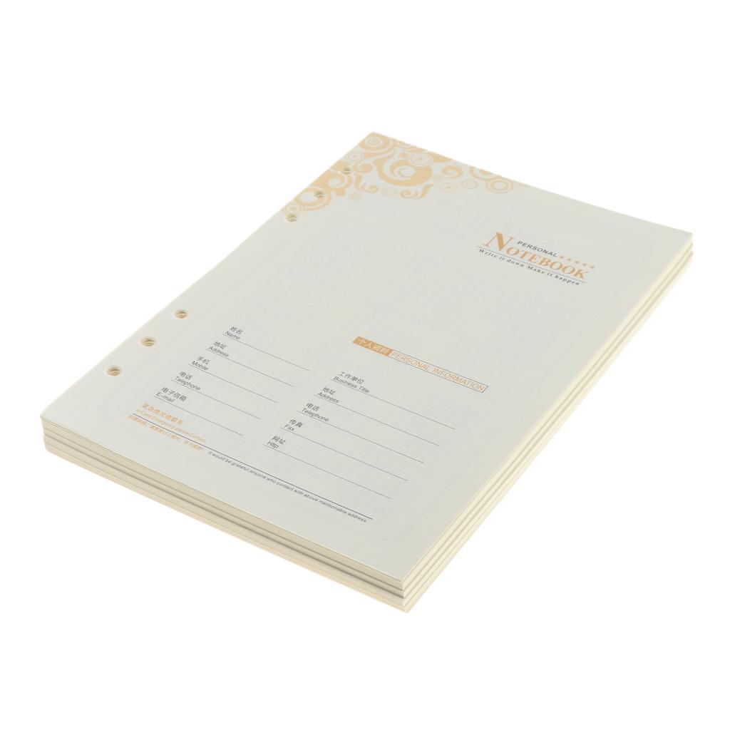 Wide Ruled Loose Leaf Filler Paper,8.19×5.59inch,6 Ring A5 Size