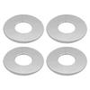 4pcs 23-61mm Stainless Steel Water Pipe Wall Covers Bathroom Shower Decorative Cover For Drain Pipes Easy Installation