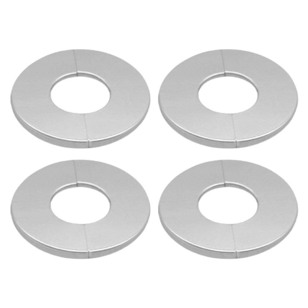 

4pcs 23-61mm Stainless Steel Water Pipe Wall Covers Bathroom Shower Decorative Cover For Drain Pipes Easy Installation