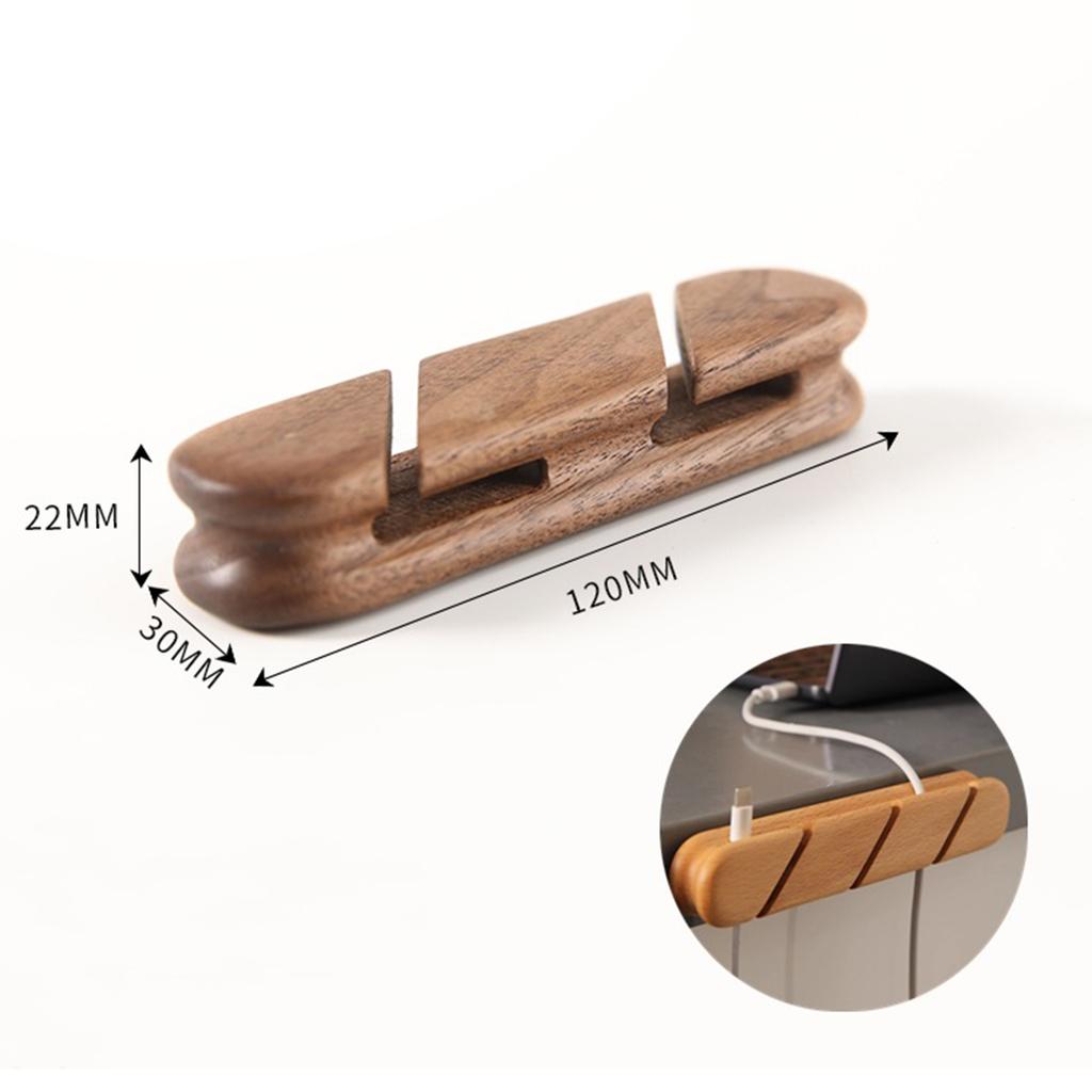 Charm Klebende Schreibtisch Holz Kabelhalter 2/3 Schlitze Kabelmanagement für Home Office Schreibtisch Auto Organisation Kabelbefestiger