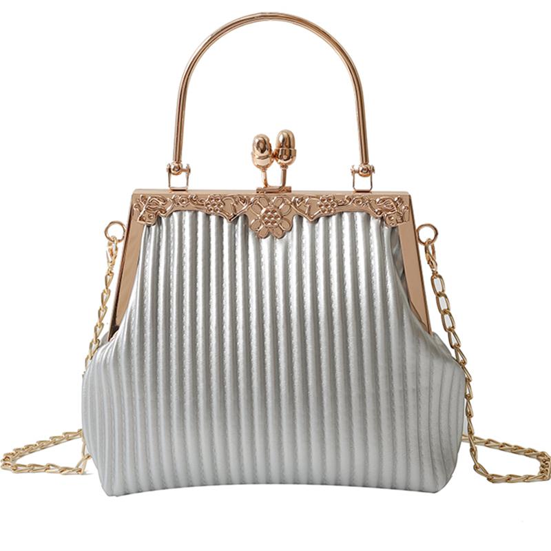 Evening Shoulder Bag Bag Clutch Shiny  Bucket Bag for Party Wedding Date Night Chain Shoulder Bag