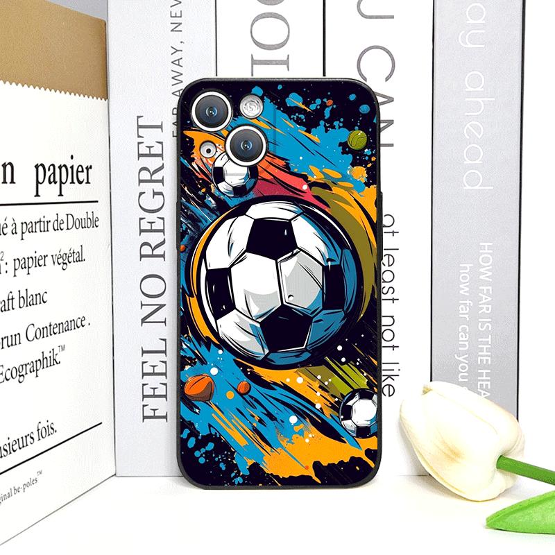 Creative Lightning Football Printed Phone Case for iPhone 17 16 12 11 14 13 15 Pro Max Mini XS MAX XR 7 8 14Plus TPU Soft Cover