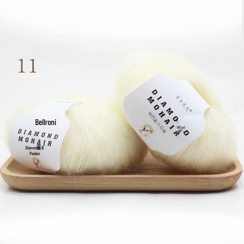 Diamond Pony Mohair Long Pile Fine Yarn for Hand Knitting & Crochet - Perfect for Shawls, Coats, Hats, and Scarves.