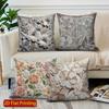 2D Floral Embossed Pattern Decorative Pillow Covers Pattern Cushion Cover Suitable For Sofa Bedroom Car Pillow Cover