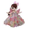 17cm 8-Point BJD Princess Doll with Denim Wedding Dress - 6-Inch Dress-Up Toy Set with Tops and Shorts