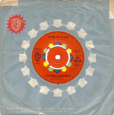 7-Zoll-Schallplatte EVERLY BROTHERS - Crying In The Rain 45WB56 Warner Bros. Re 1961 UK Rock Gebraucht