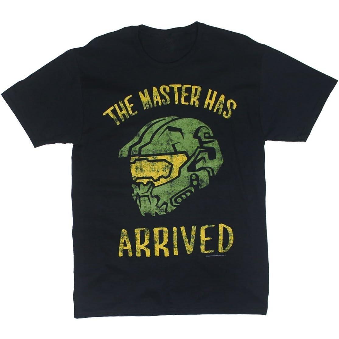 

Halo The Master Has Arrived Adult Black T-Shirt Adult Large Size Casual Fashion Round Neck Short Sleeve T-Shirt Unisex Tee 4XL