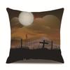 Halloween Linen Pillow Cover Printed Pillow Cover