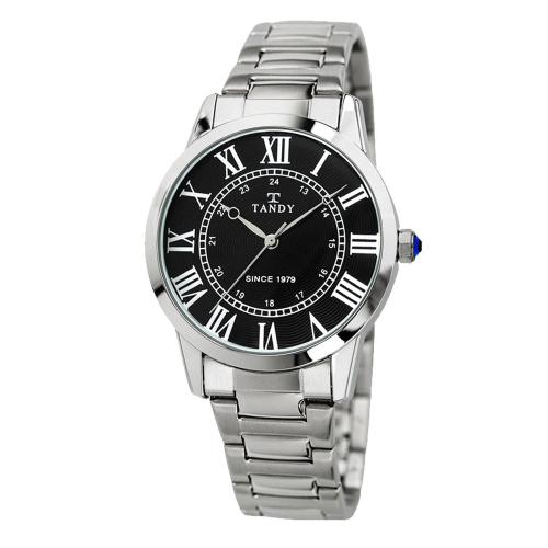 [TANDY] TANDY Classic Couple Metal Wristwatch Men s Black T-3714 FREE