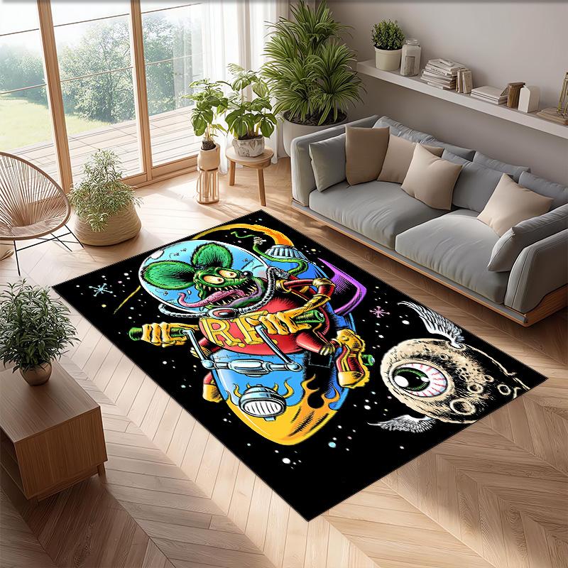 Rangers Football Bedruckter Flanell Teppich rutschfest weich Polyester Boden Teppich Indoor Dekor Matte für Schlafzimmer Wohnzimmer Sofa