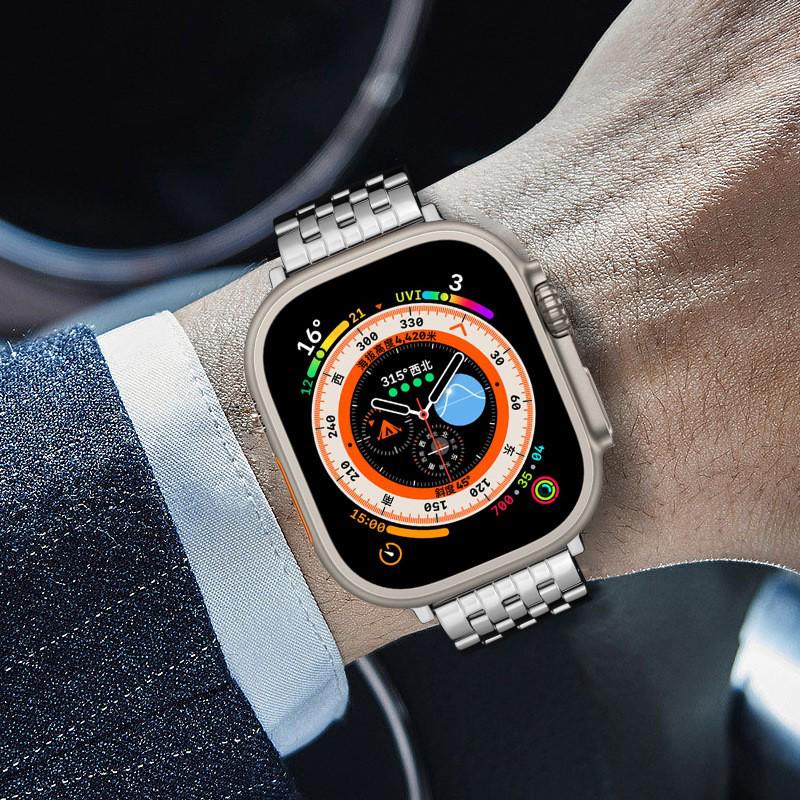 Compatible Stainless Steel Bead Band for Apple Watch 
