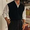 Men's Retro Luxury Knit Vest Waistcoat Sweater - Spring/Autumn Style