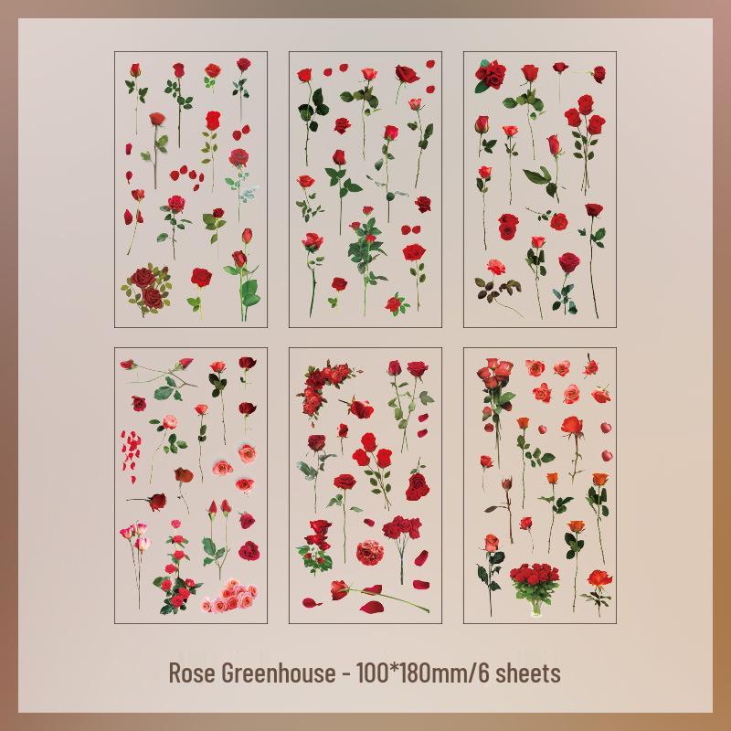 Nature Series: Daisy & Rose Waterproof Children's Journal Stickers Pack for DIY Decoration
