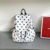 New Polka Dot Backpack Trend Daily Travel College Student School Bag Flip Drawstring Casual Backpack