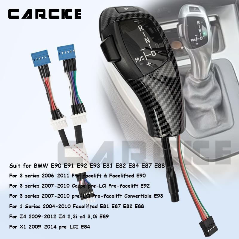 E90 Gear Shift Knob Car LED Lever Handle For BMW E87 E88 E90 E91 E92 E93 /E63 Automatic Transmission Shifter Knob Head Replace