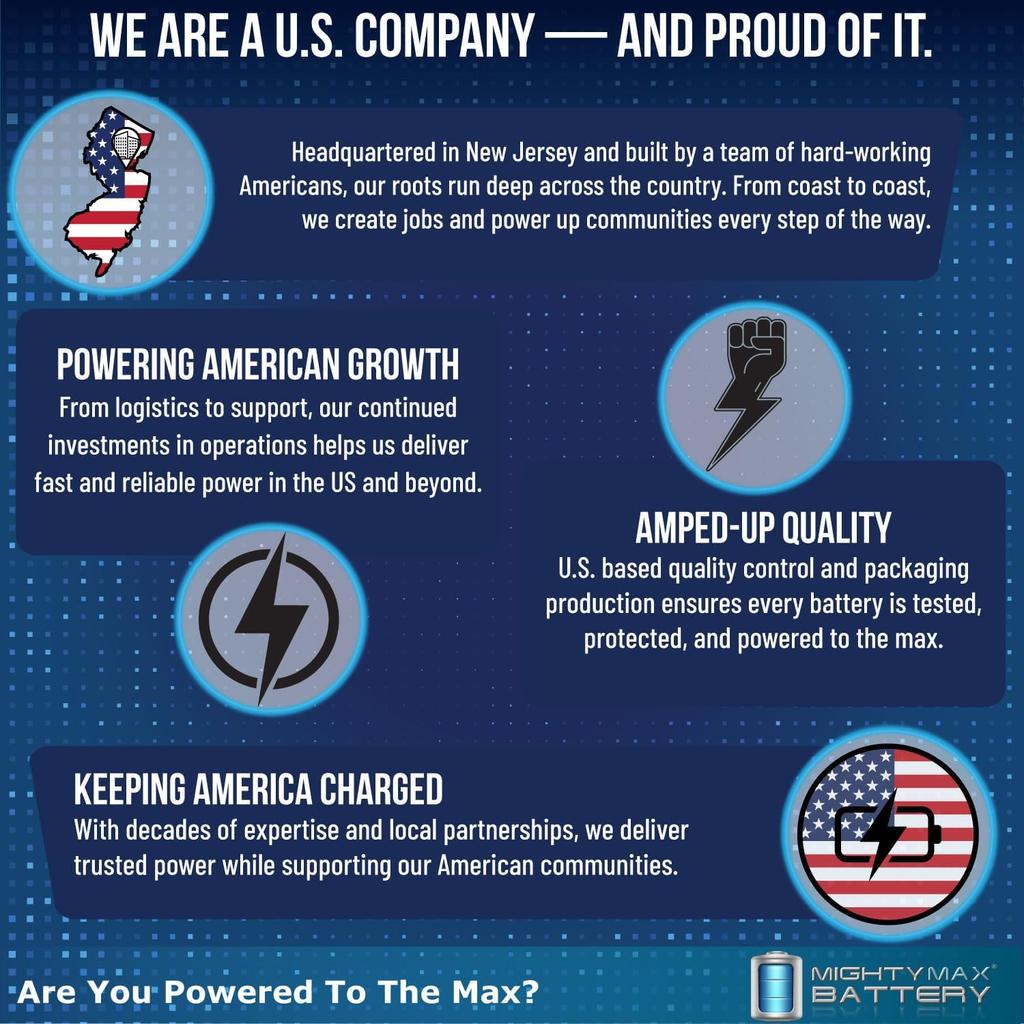 Mighty Max Battery 6V 12AH F2 SLA Replacement Battery for Yuasa MP10, NPX-50, NP12-6