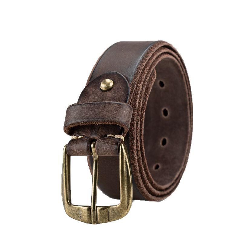 Personalitate Retro Primul Strat Piele de Vacă Gravat Curea Bărbați Piele Cataramă cu Ac Modă Lejeră Blugi Pantaloni Casual Curea