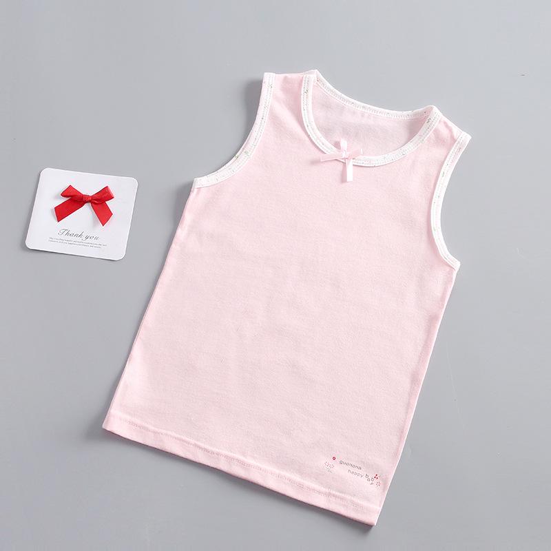 Girls' Pure Cotton Sleeveless Summer Vest