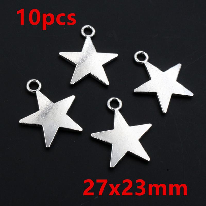 10-50pcs Alloy Metal Star Charms Pendant for Necklace Bracelet Earrings DIY Jewelry Making Accessories Findings Crafts