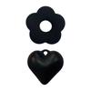Summer Black Flower Loves Hang Tags New Year Jewelry Making Tassels Sweet Heart Pendants for Bracelet Keychain Crafts