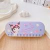 Hello Kitty Glasses Case Cute Girly Heart Leather Myopia Glasses Case Shockproof Anti-pressure Girls' Storage Glasses Box Gift