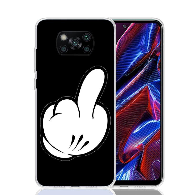 Middle Finger Phone Case For Xiaomi Poco F7 Ultra X7 X6 Pro X5 Redmi 15 15C 13 13C 12 12C 10 10A 10C 9 9A 9C 9T Shell Poco X7 X6