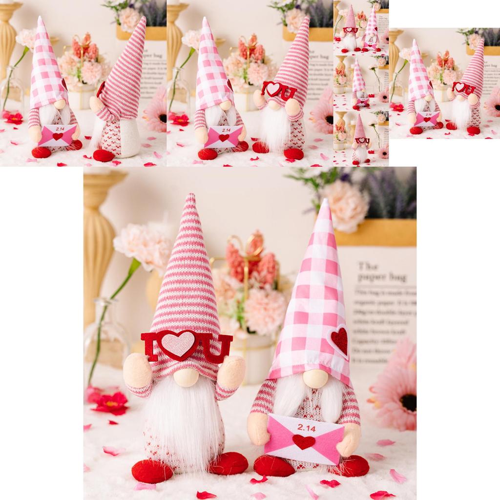 Entzückendes Rosa Valentinstag Wichtelpaar Deko Figuren Perfekt Für Romantische Geschenke