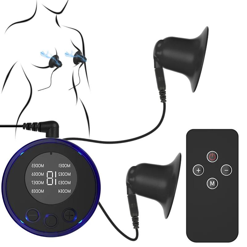 Succhiamanubrio Elettrico per Capezzoli Allargatore Morsetto per Capezzoli Pompa per Figa Clip per Clitoride Sottovuoto Stimola Allargatore del Seno Sextoy Per Donne Uomini SM