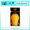 Q Point Ultra-Thin 001 Ribbed Hyaluronic Acid Condom - Long-lasting Male Safety Adult Product.