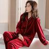 Island Fleece Pajamas Women'S Autumn And Winter Fleece Thickened Simple Cardigan Winter Warm Coral Fleece Plus Size Set