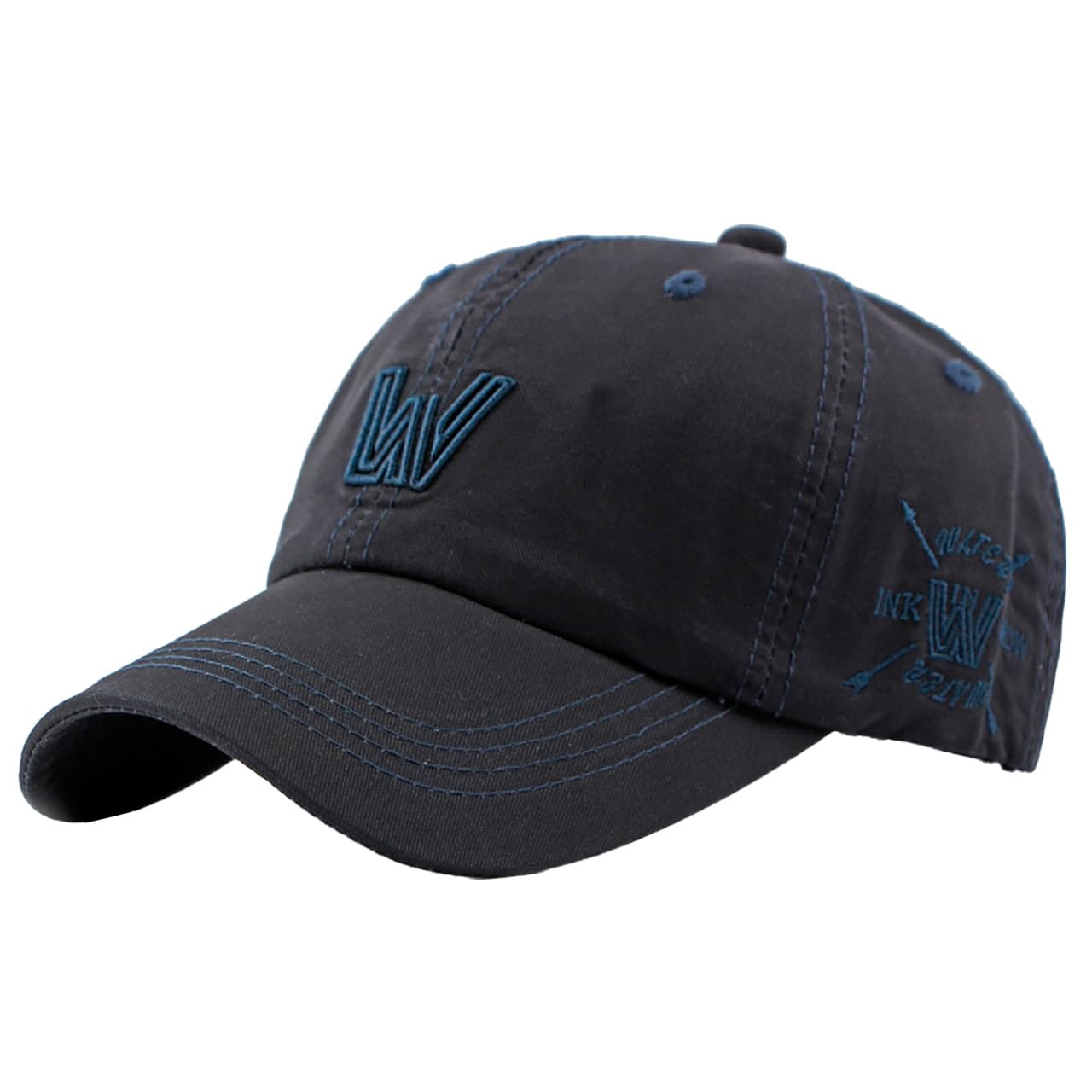 

Embroidered Cap Hat Simple Design Lightweight Stylish Outdoor CZA300 [White Fang] Men s Women s (Navy)