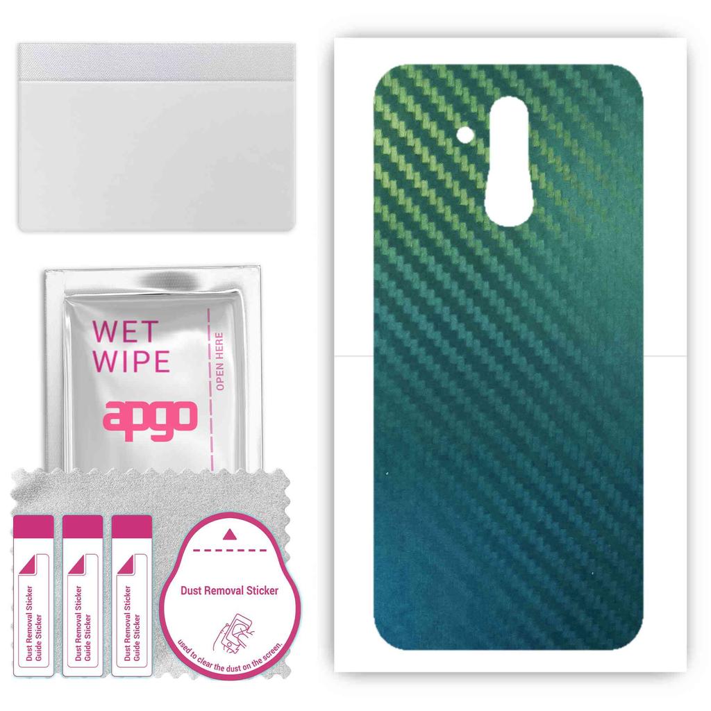 apgo Protective Skin Sticker for the Back Compatible with Huawei Mate 20 Lite, Wrap Film, Foil, Vinyl - Pattern Carbon Chameleon CAKA1