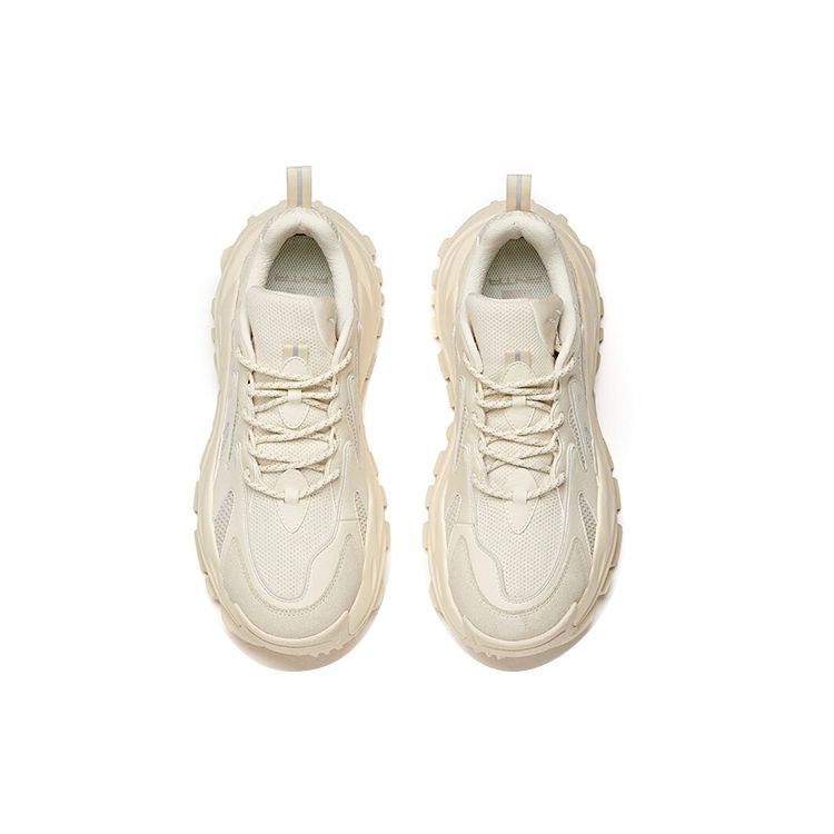 Anta Hot Slip Resistant Durable Low Top Dad Shoes Women Sneakers Light-Beige 912118886-6