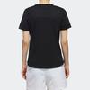 Adidas Buchstaben-Logo-Print Sport Kurzarm-T-Shirt Damen Tops Schwarz DY8637