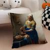 J-Johannes V-Vermeer Cushion Cover Linen Pillow Case Soft Breathable Protective Couch Room Decoration