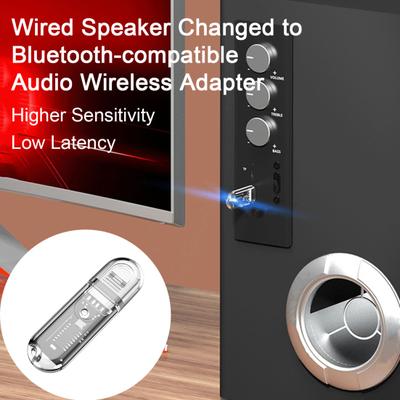 USB Bluetooth-compatible 5.3 Receiver 10M Long Range Low Latency Car Stereo Computer Speaker TV Headphone Audio Adapter
