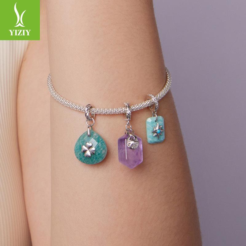 Energy Tianhe Stone Crystal Lucky Pendant Collection S925 Sterling Silver Tree Of Life Beaded Accessories