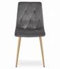 LIBRA Chair - Dark Gray Velvet / Wood Color Legs X 1