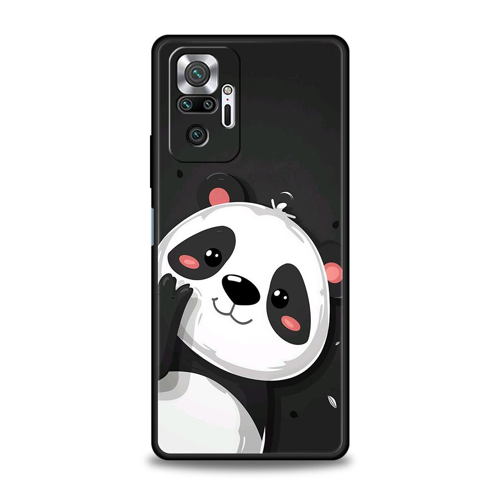 Cartoon Panda Phone Case For Xiaomi Redmi Note 14 5G 13 12 10 11 Pro Plus 4G 14C 13C 12C 10C 9C Soft TPU Cover