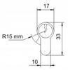 Cylinder Lock Insert, Brass, 30/ with Knob