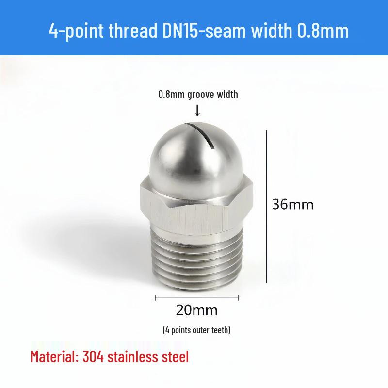 High-Pressure Stainless Steel Anti-Clogging Fan-Shaped Blow-Off Nozzle