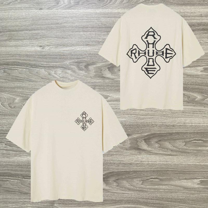 Top Rh Trendy Brand Ude Summer New Crown Flag High Street Vintage Cotton Round Neck ShortSleeved TShirt For Unisex And Unisex