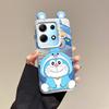 KEYSION Cute Ear Cartoon Case for Infinix Note 30 4G with Lanyard Soft Silicone+PC Shockproof Phone Cover for Infinix Note 30 5G